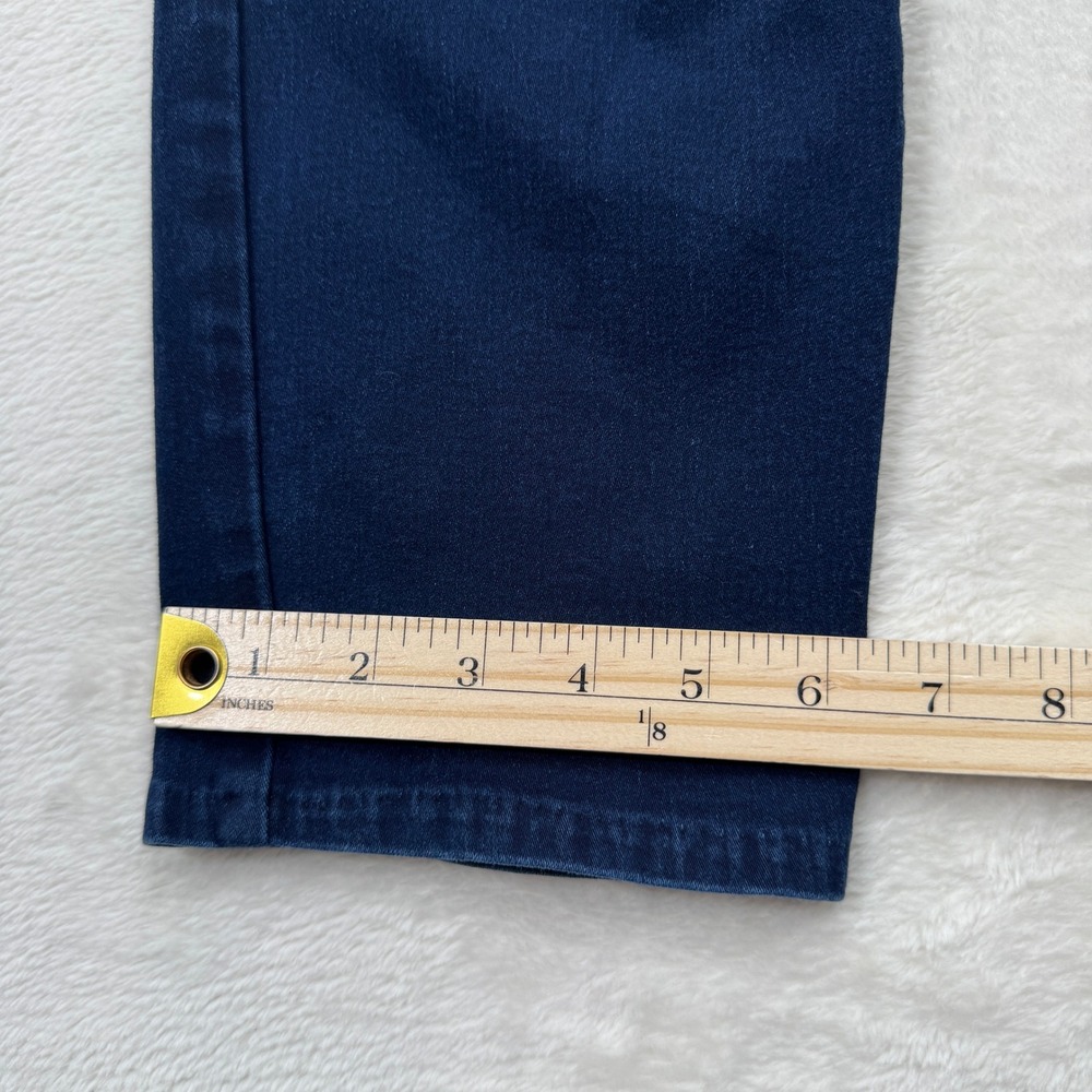 ELLE Pants Womens L Navy Blue Pull On Straight‎ Leg Stretch High Rise Career - Picture 6 of 12